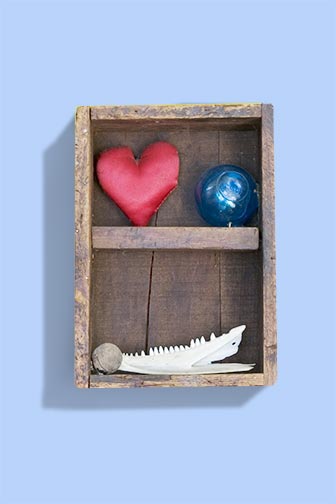 Metal sculpture - metal panel with arched metal top