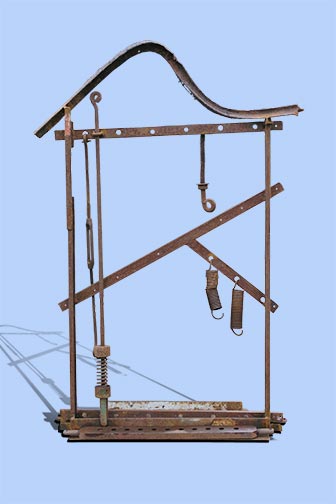 Metal sculpture - metal panel with arched metal top