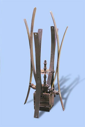 Metal sculpture - metal panel with arched metal top