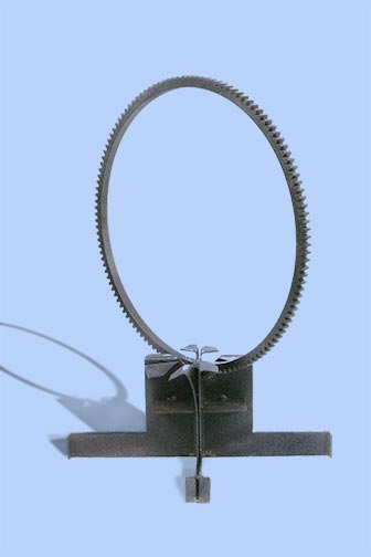 Metal sculpture - metal panel with arched metal top