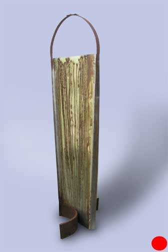 Metal sculpture - metal panel with arched metal top